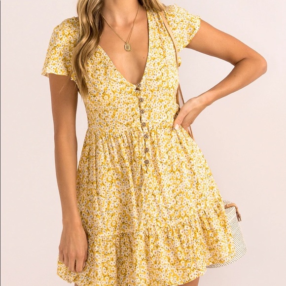 Sundae Muse Tessa Dress / Yellow - Picture 2 of 5